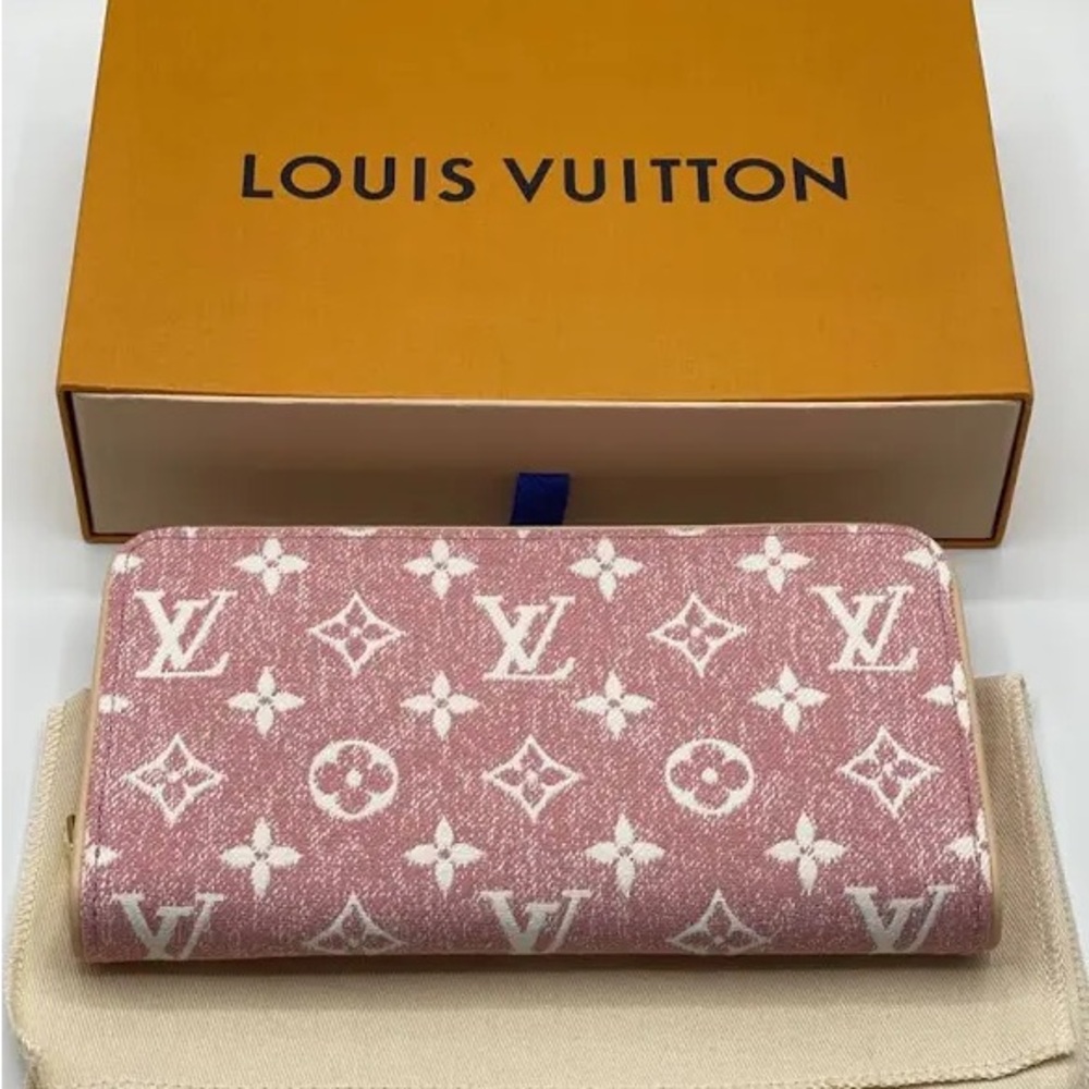 Louis Vuitton Monogram Jacquard Wallet Denim Pink